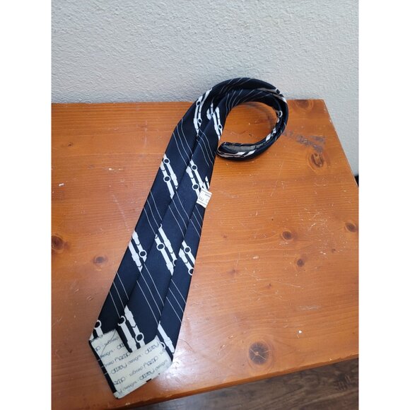 Limited Edition Athey 100% Polyester Men's Necktie With Diagonal Stripes & Dotte - Picture 2 of 7